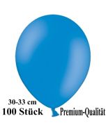 Premium Luftballons aus Latex, 30 cm - 33 cm, blau, 100 Stück