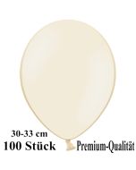 Premium Luftballons aus Latex, 30 cm - 33 cm, elfenbein, 100 Stück