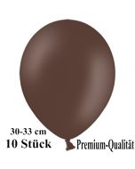 Premium Luftballons aus Latex, 30 cm - 33 cm, kakaobraun, 10 Stück