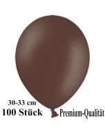Premium Luftballons aus Latex, 30 cm - 33 cm, kakaobraun, 100 Stück
