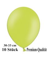 Premium Luftballons aus Latex, 30 cm - 33 cm, limonengrün, 10 Stück