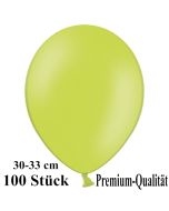 Premium Luftballons aus Latex, 30 cm - 33 cm, limonengrün, 100 Stück