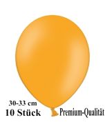 Premium Luftballons aus Latex, 30 cm - 33 cm, mandarin-orange, 10 Stück