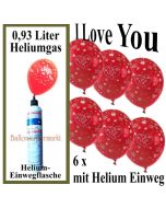 Luftballons Liebe Helium Set 06