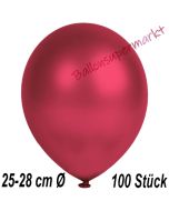 Metallic Luftballons in Burgund, 25-28 cm, 100 Stück