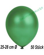 Metallic Luftballons in Dunkelgrün, 25-28 cm, 50 Stück