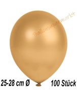 Metallic Luftballons in Gold, 25-28 cm, 100 Stück