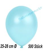 Metallic Luftballons in Hellblau, 25-28 cm, 500 Stück