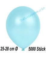 Metallic Luftballons in Hellblau, 25-28 cm, 5000 Stück