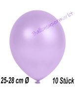 Metallic Luftballons in Lila, 25-28 cm, 10 Stück