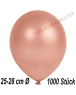 Metallic Luftballons in Rosegold, 25-28 cm, 1000 Stück