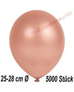 Metallic Luftballons in Rosegold, 25-28 cm, 5000 Stück