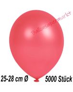 Metallic Luftballons in Rot, 25-28 cm, 5000 Stück