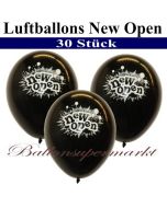 Luftballons zur Neueröffnung, New Open, Schwarz