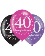 Pink Celebration 40, Luftballons zum 40. Geburtstag