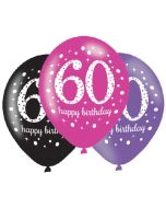 Pink Celebration 60, Luftballons zum 60. Geburtstag