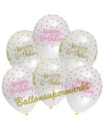 Pink Chic Happy Birthday, Luftballons zum Geburtstag