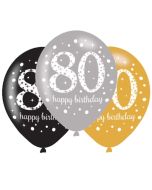Sparkling Celebration 80, Luftballons zum 80. Geburtstag