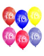 Luftballons Zahl 10, zum 10. Geburtstag, 10 Stück