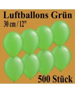 Luftballons zu Karneval und Fasching, 30 cm, Grün, 500 Stück
