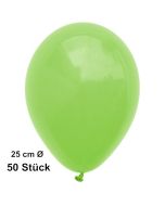 Luftballons Apfelgrün, 25 cm, 50 Stück, preiswert und günstig