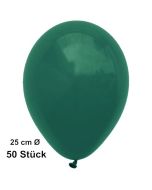 Luftballons Dunkelgrün, 25 cm, 50 Stück, preiswert und günstig
