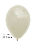 Luftballons Elfenbein, 25 cm, 100 Stück, preiswert und günstig
