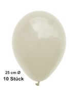 Luftballons Elfenbein, 25 cm, 10 Stück, preiswert und günstig