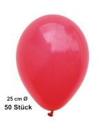 Luftballons Rot, 25 cm, 50 Stück, preiswert und günstig