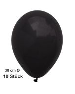 Luftballons Schwarz, 28-30 cm, 10 Stück, preiswert und günstig