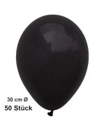Luftballons Schwarz, 30 cm, 50 Stück, preiswert und günstig