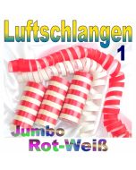 Luftschlangen Jumbo Rot-Weiß, 1 Rolle