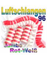 Luftschlangen Jumbo Rot-Weiß, 96 Rollen