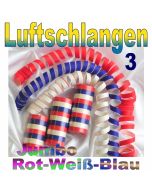 Luftschlangen Jumbo Rot-Weiß-Blau, 3 Rollen