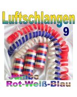 Luftschlangen Jumbo Rot-Weiß-Blau, 9 Rollen