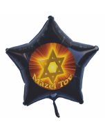 Mazel Tov Sternballon mit Judenstern, Luftballon aus Folie mit Helium-Ballongas