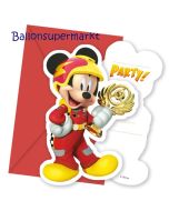 Micky Maus Roadster Racers Einladungskarten zum Kindergeburtstag