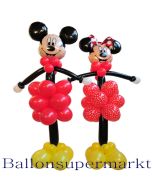 Micky und Mini Maus riesengroß, Ballondeko, Ballonfiguren aus Luftballons, Mickey und Minnie von Disney