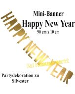 Dekoration Silvester, Mini Buchstabengirlande Happy New Year,