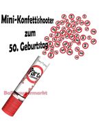 Mini-Konfettikanone Verkehrsschild 50