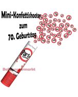 Mini-Konfettikanone Verkehrsschild 70