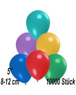 Luftballons 12 cm, Bunt gemischt, 10000 Stück