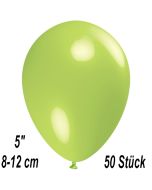 Luftballons 12 cm, Limonengrün, 50 Stück
