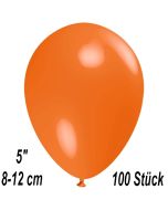 Luftballons 12 cm, Orange, 100 Stück