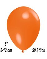 Luftballons 12 cm, Orange, 50 Stück