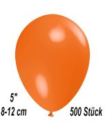 Luftballons 12 cm, Orange, 500 Stück