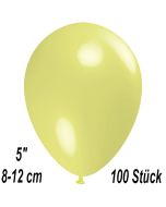 Luftballons 12 cm, Pastellgelb, 100 Stück
