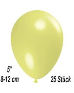 Luftballons 12 cm, Pastellgelb, 25 Stück