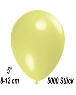 Luftballons 12 cm, Pastellgelb, 5000 Stück