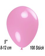 Luftballons 12 cm, Rosa, 100 Stück